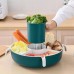 Vegetable Fruit Drain Basket 5-Compartment Rotation Strainer